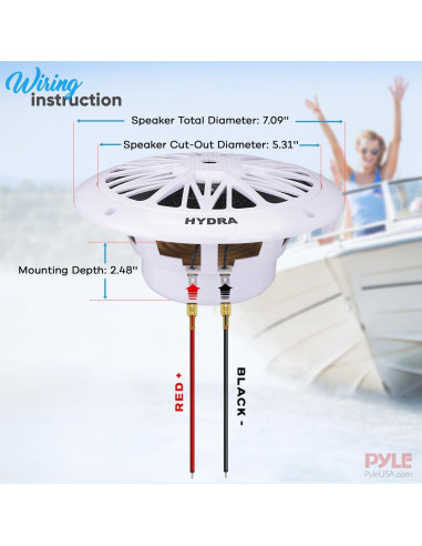Altavoces Marinos Pyle PLMR62 de 6.5" Impermeables 200W
