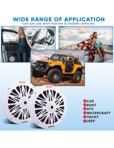 Altavoces Marinos Pyle PLMR62 de 6.5" Impermeables 200W