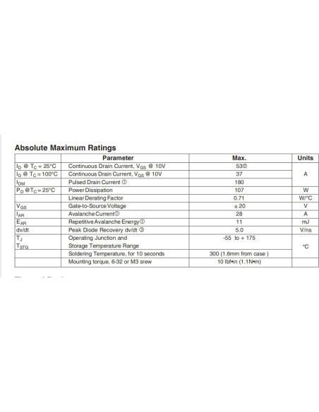 Transistor MOSFET IRFZ46N Bridgold 10pcs 53A 55V TO-220