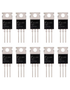 Transistor MOSFET BOJACK FQP27P06 P-Channel 27A 60V (Paquete de 10)
