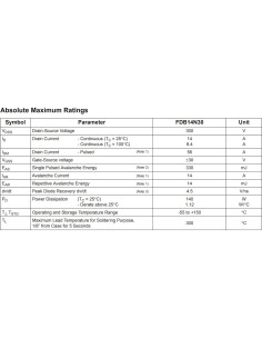 Transistor MOSFET N-Channel FDB14N30TM 300V 14A 5pcs 2
