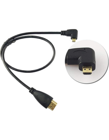 Cable Micro HDMI a HDMI Seadream 2Pack 50CM Ángulo Derecho