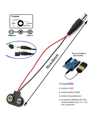 Conector hembra 2.1mm California JOS - 5 PCS para PCB