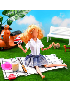 Conjunto de Ropa de Muñeca Bencailor 30 cm 6 Piezas Estilo Brillante 2