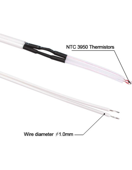 10 Termistores NTC 3950 100K Ohm HiLetgo para Impresoras 3D