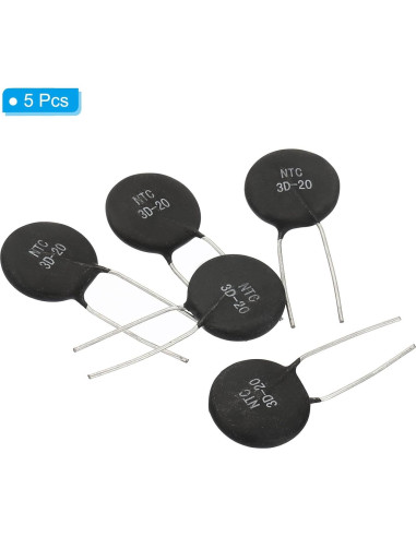 Termistores NTC 3 Ohm PATIKIL - 5 Piezas para Medición de Temperatura