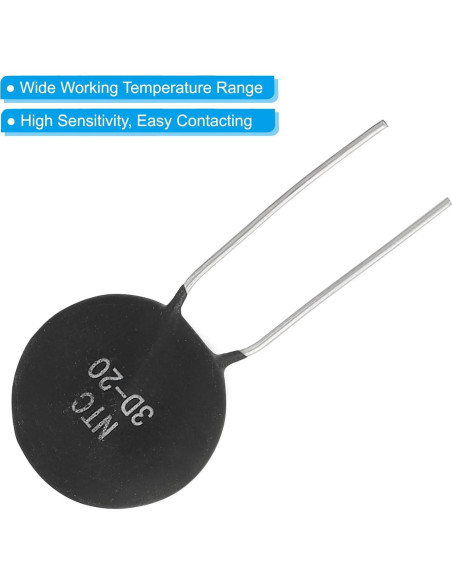 Termistores NTC 3 Ohm PATIKIL - 5 Piezas para Medición de Temperatura