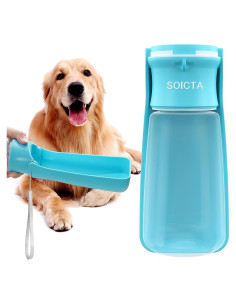 Botella de Agua Plegable SOICTA 0.56L para Perros y Mascotas