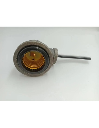 Enchufe de Lámpara de Tubo Industrial Gris 120-250V 3.18x1.27cm
