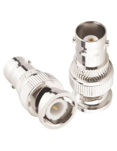 Adaptador BNC Macho a Hembra Boobrie 2PCS 50 Ohm para CCTV