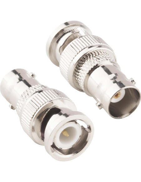 Adaptador BNC Macho a Hembra Boobrie 2PCS 50 Ohm para CCTV
