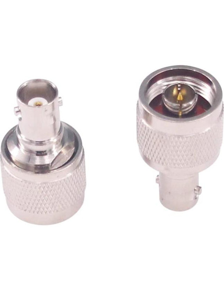 Adaptador Coaxial RF N Macho a BNC Hembra 2 Pcs - RFaha
