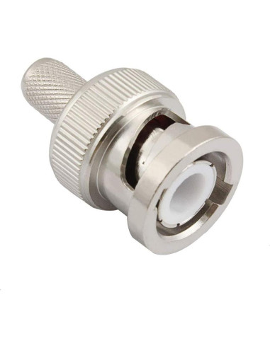 Conector BNC Macho Crimp 50 Ohm para Cable Coaxial RG8X - Paquete de 10