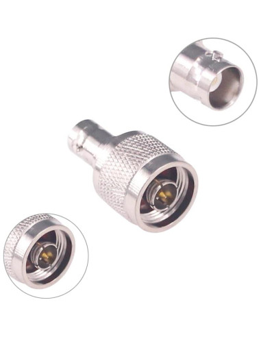 Adaptador Coaxial RF N Macho a BNC Hembra 2 Pcs - RFaha