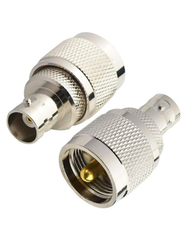 Conector Coaxial UHF a BNC Boobrie - Adaptador 2 Piezas
