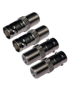 Adaptador BNC hembra a F tipo CESS - 4 unidades