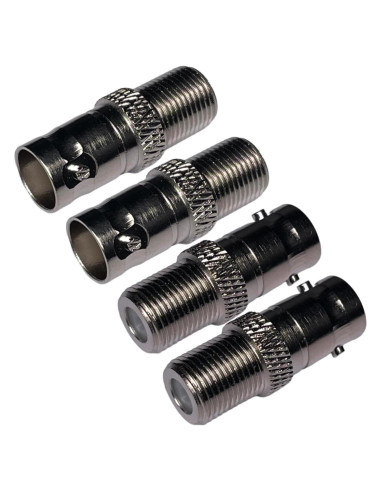 Adaptador BNC hembra a F tipo CESS - 4 unidades