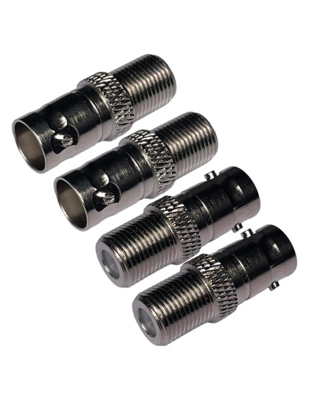 Adaptador BNC hembra a F tipo CESS - 4 unidades