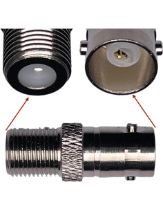 Adaptador BNC hembra a F tipo CESS - 4 unidades 2