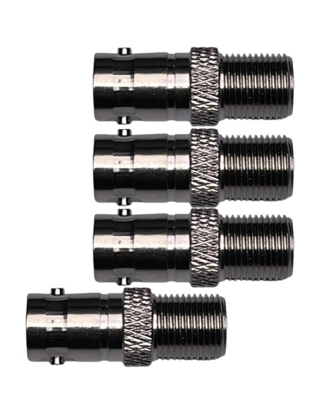 Adaptador BNC hembra a F tipo CESS - 4 unidades