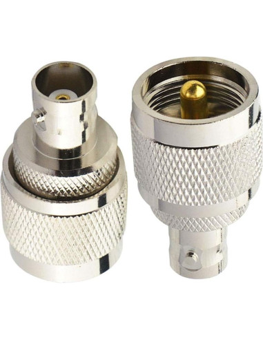 Conector Coaxial UHF a BNC Boobrie - Adaptador 2 Piezas