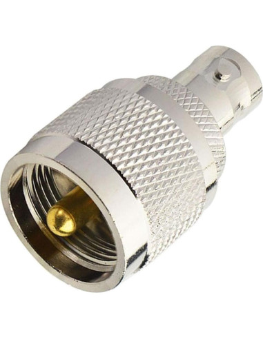Conector Coaxial UHF a BNC Boobrie - Adaptador 2 Piezas