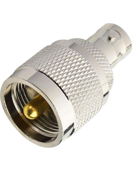 Conector Coaxial UHF a BNC Boobrie - Adaptador 2 Piezas
