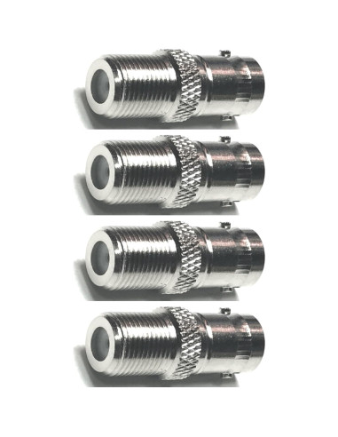 Adaptador BNC hembra a F tipo CESS - 4 unidades