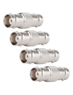 Adaptador BNC hembra a hembra XRDS RF - Paquete de 4