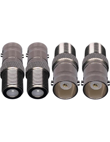 Adaptador BNC hembra a F tipo CESS - 4 unidades
