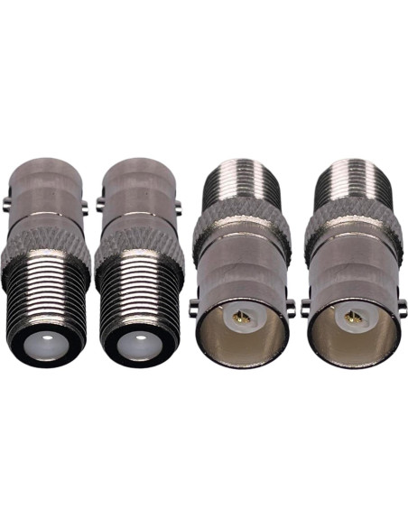 Adaptador BNC hembra a F tipo CESS - 4 unidades