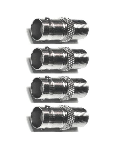 Adaptador BNC hembra a F tipo CESS - 4 unidades