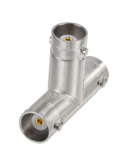 Adaptador en T BNC Eightwood 2pcs hembra 50 ohmios para CCTV
