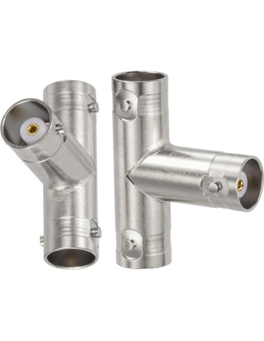 Adaptador en T BNC Eightwood 2pcs hembra 50 ohmios para CCTV