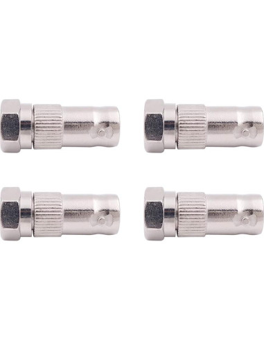 Adaptador F macho a BNC hembra 75 ohm 4-pack Fancasee