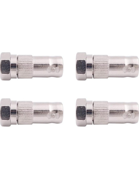 Adaptador F macho a BNC hembra 75 ohm 4-pack Fancasee