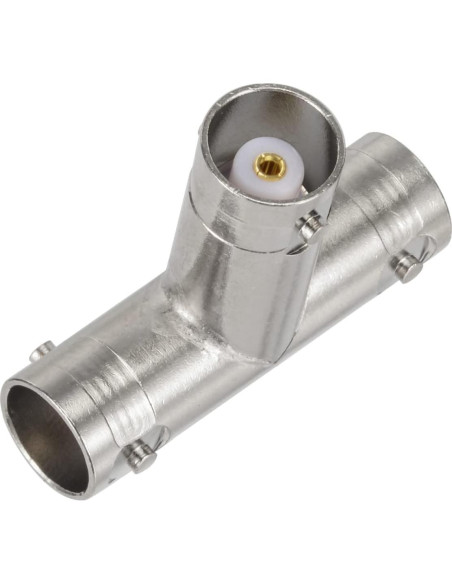 Adaptador en T BNC Eightwood 2pcs hembra 50 ohmios para CCTV