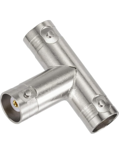 Adaptador en T BNC Eightwood 2pcs hembra 50 ohmios para CCTV