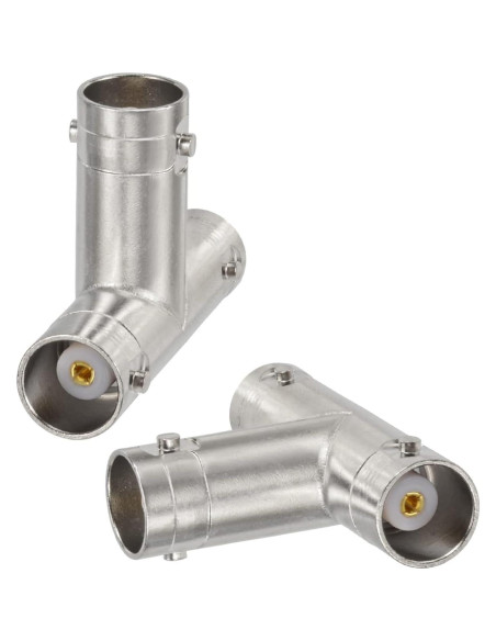 Adaptador en T BNC Eightwood 2pcs hembra 50 ohmios para CCTV