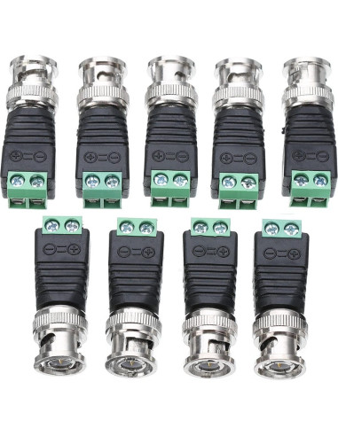 Conector Balun BNC Masculino CCTV 65 Pcs para Cat5/Cat6
