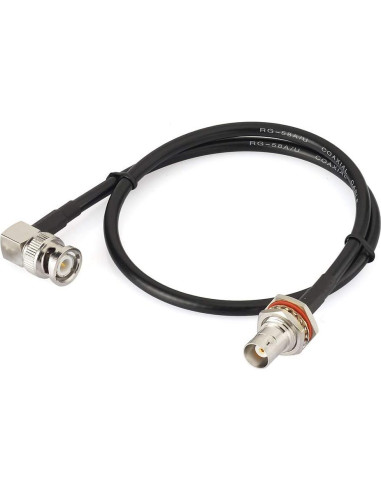 Adaptador BNC hembra a macho Eightwood 50cm RG58 50Ohm