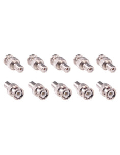 Adaptador BNC Macho a RCA Hembra 10pcs RFaha Conectores