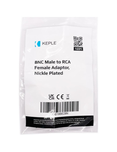Adaptador BNC Macho a RCA Hembra Keple Niquelado 19.94g