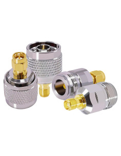 Kit Adaptador SMA a N CNARIO - 4 Conectores Macho/Hembra