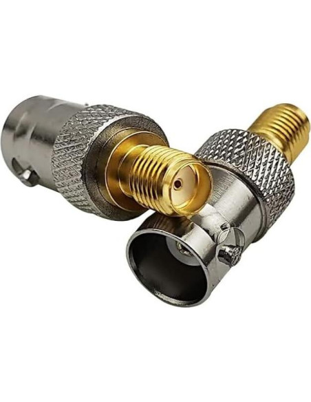 Adaptador Coaxial RF DHT 2pcs SMA Hembra a BNC Hembra