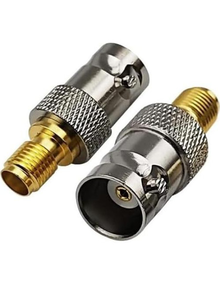 Adaptador Coaxial RF DHT 2pcs SMA Hembra a BNC Hembra