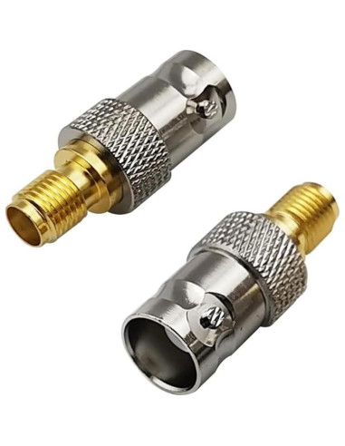Adaptador Coaxial RF DHT 2pcs SMA Hembra a BNC Hembra