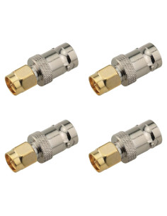 Adaptador Coaxial BNC SMA Macho a Hembra - 4 Piezas Ruiwaer