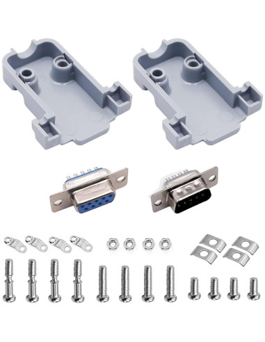 Kit de Adaptadores DB9 Tnuocke 18 Piezas Conectores Macho/Hembra