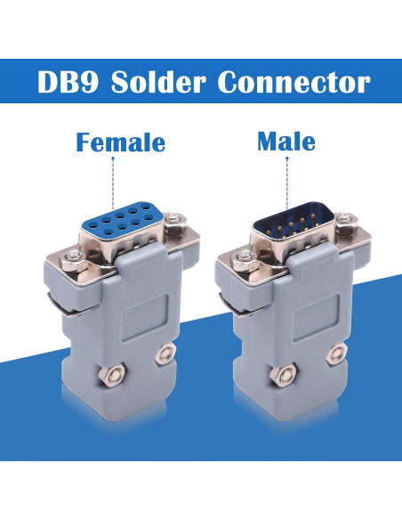 Kit de Adaptadores DB9 Tnuocke 18 Piezas Conectores Macho/Hembra